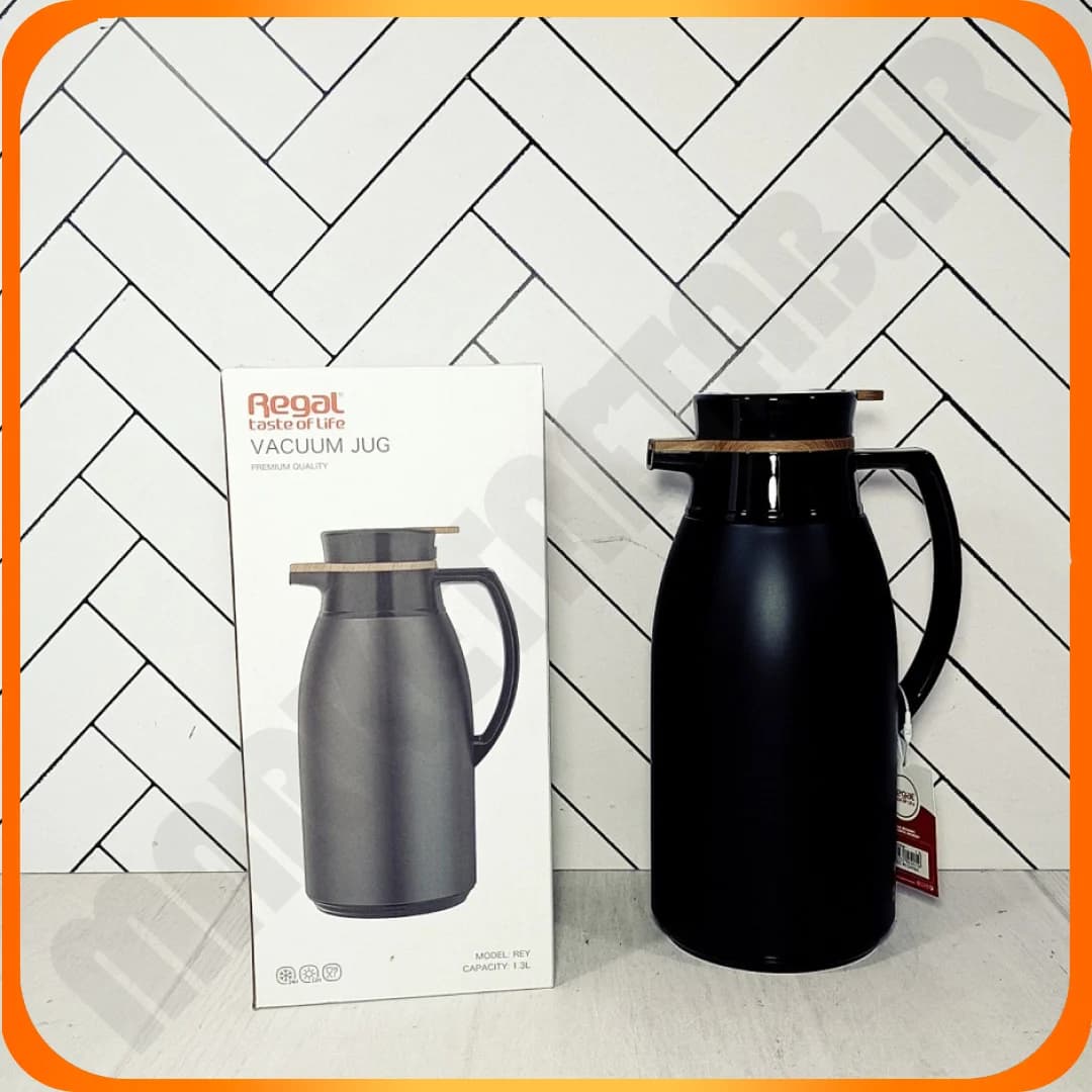 فلاسک 1/3 لیتر مشکی REY-13SBW رگال — تصویر ۲