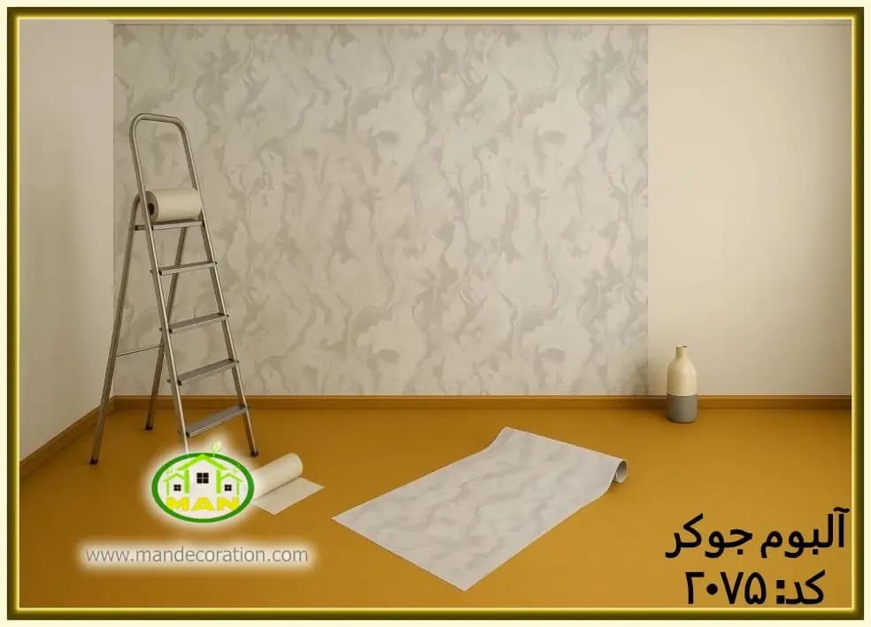 کاغذ دیواری پتینه استخوانی کد:2075