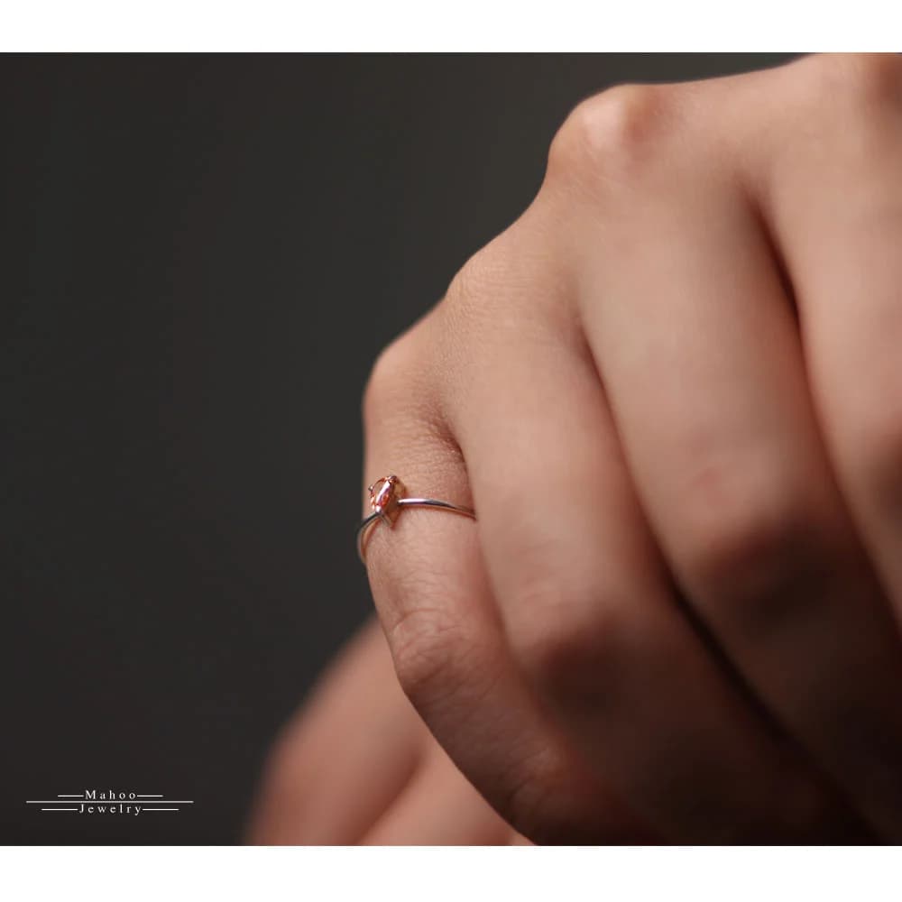 انگشتر نقره مینیمال R0230 — تصویر ۴