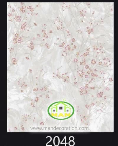 کاغذ دیواری مدرن گلدار صورتی کد:2048 — تصویر ۲