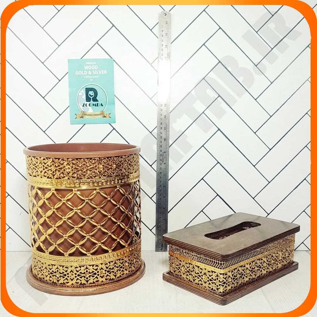 سطل و دستمال طلایی کف چوب کندو 2 تسمه زومبا — تصویر ۲