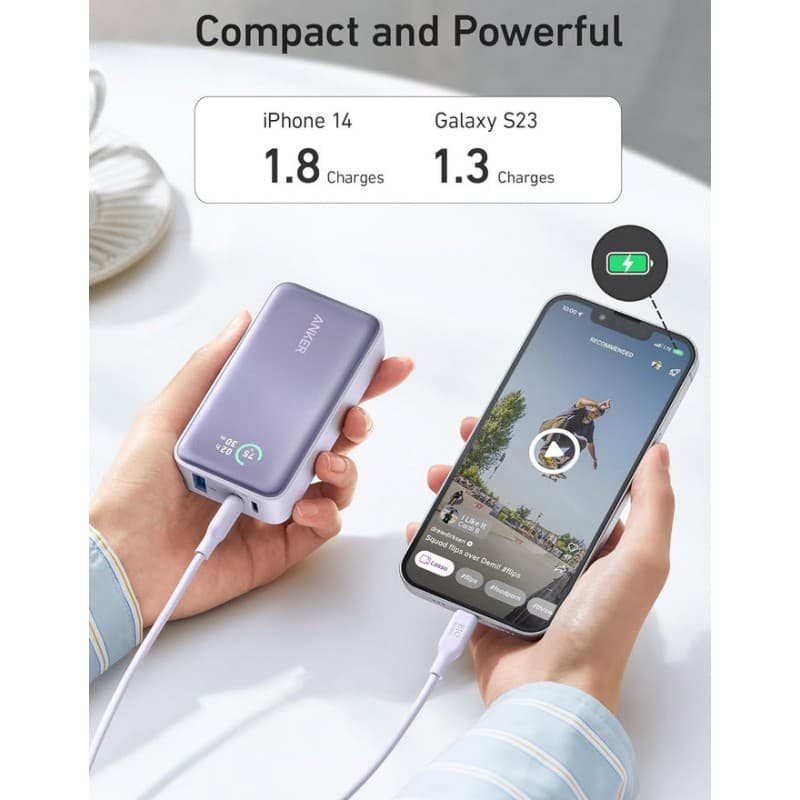 پاوربانک انکر 30W 10000mAh مدل A1256 — تصویر ۴