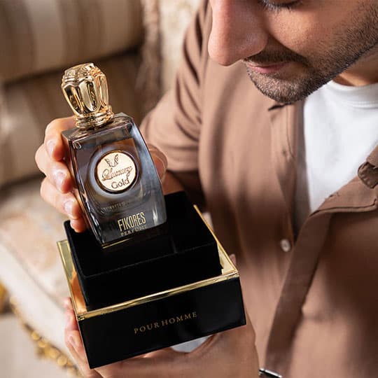 ادکلن مردانه لاکچری گلد فیکورس Luxury gold (آمبرنومد لویی ویتون) حجم 80 میلی لیتر — تصویر ۶
