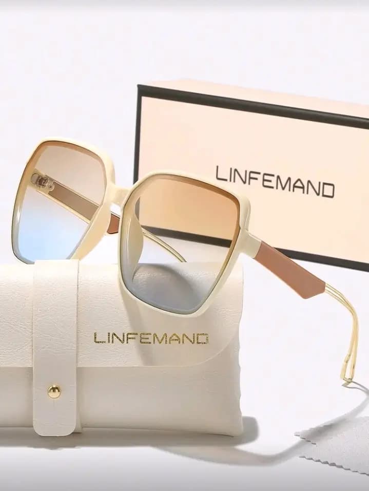 عینک آفتابی چندضلعی زنانه LINFEMAND کد44 — تصویر ۲