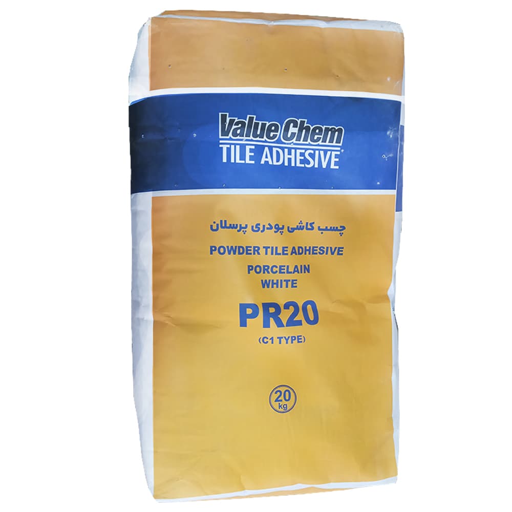 چسب کاشی و سرامیک پودری پرسلان ولیوکم غفاری PR20 C1 type — تصویر ۵