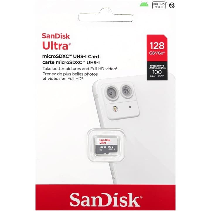 کارت حافظه microSDXC سن دیسک مدل Ultra کلاس 10 استاندارد UHS-I سرعت 100MBps ظرفیت 128 گیگابایت — تصویر ۳
