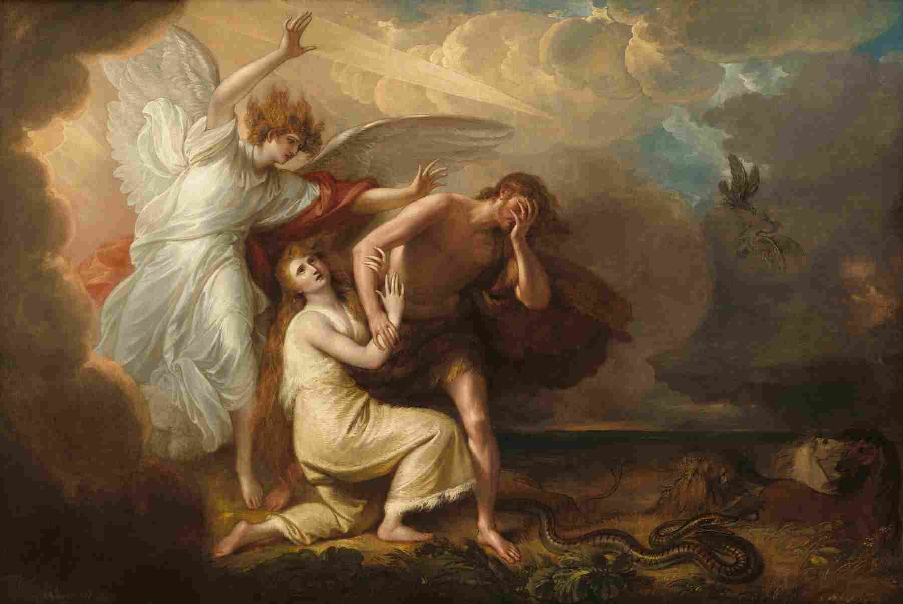 نقاشی Benjamin West – The Expulsion of Adam and Eve from Paradise — تصویر ۲