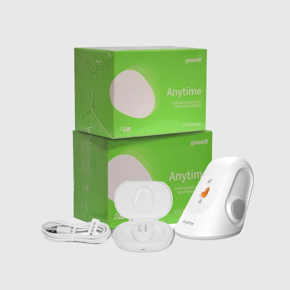 پکیج شروع سنسور پایش مداوم قند خون یوول انی تایم Yuwell Anytime مدل CT3