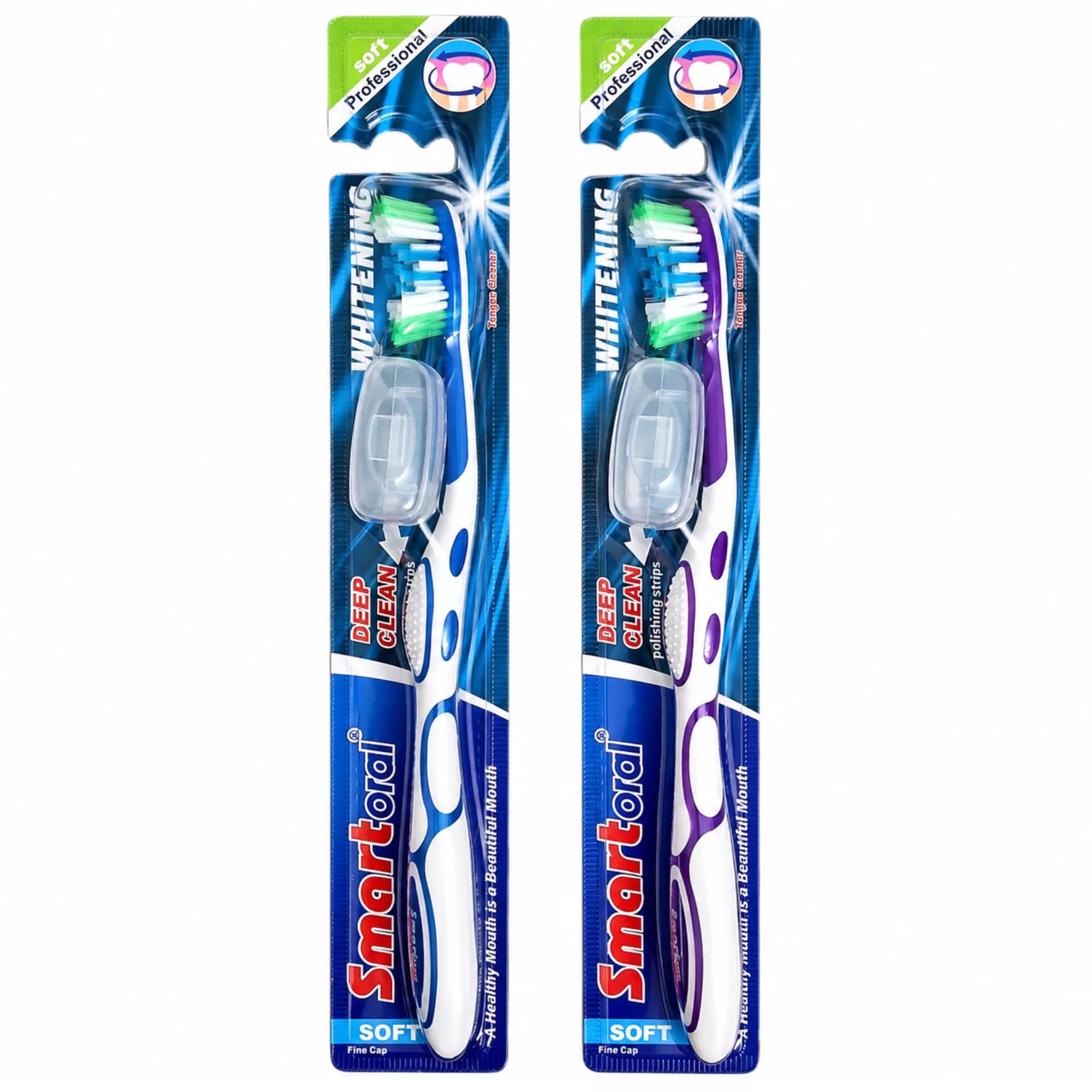 مسواک اسمارت اورال مدل Deep Clean با برس نرم مناسب برای همه دندان ها بسته 2 عددی — تصویر ۲
