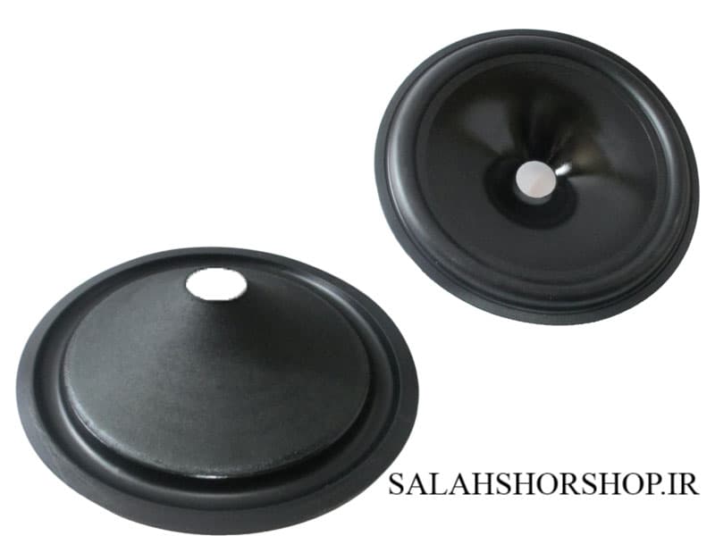 صفحه بلندگو 8 اینچ کاغذی براق مشکی با فوم لاستیکی گلویی 25mm — تصویر ۲