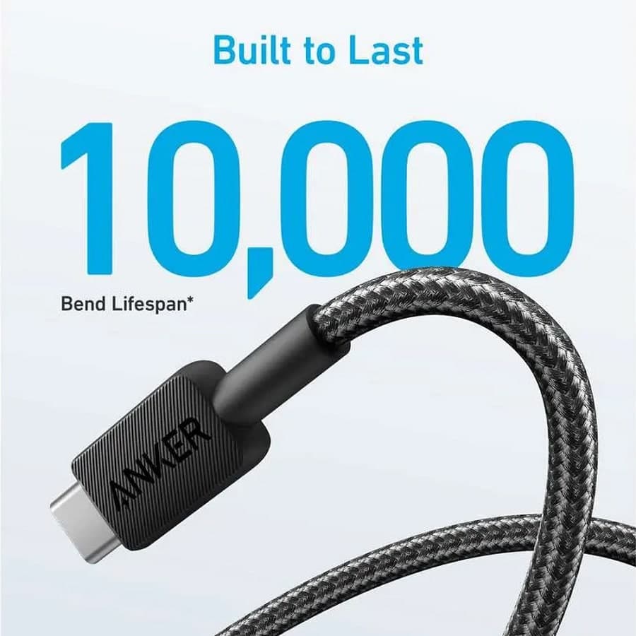کابل USB A به USB C انکر Anker 322 USB-A to USB-C Cable Braided — تصویر ۲