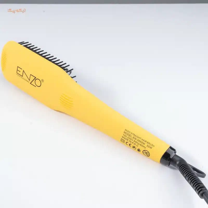 اتو مو انزو پروفیشینال مدل EN-3955W به همراه برس حرارتی و فرکننده مو — تصویر ۷