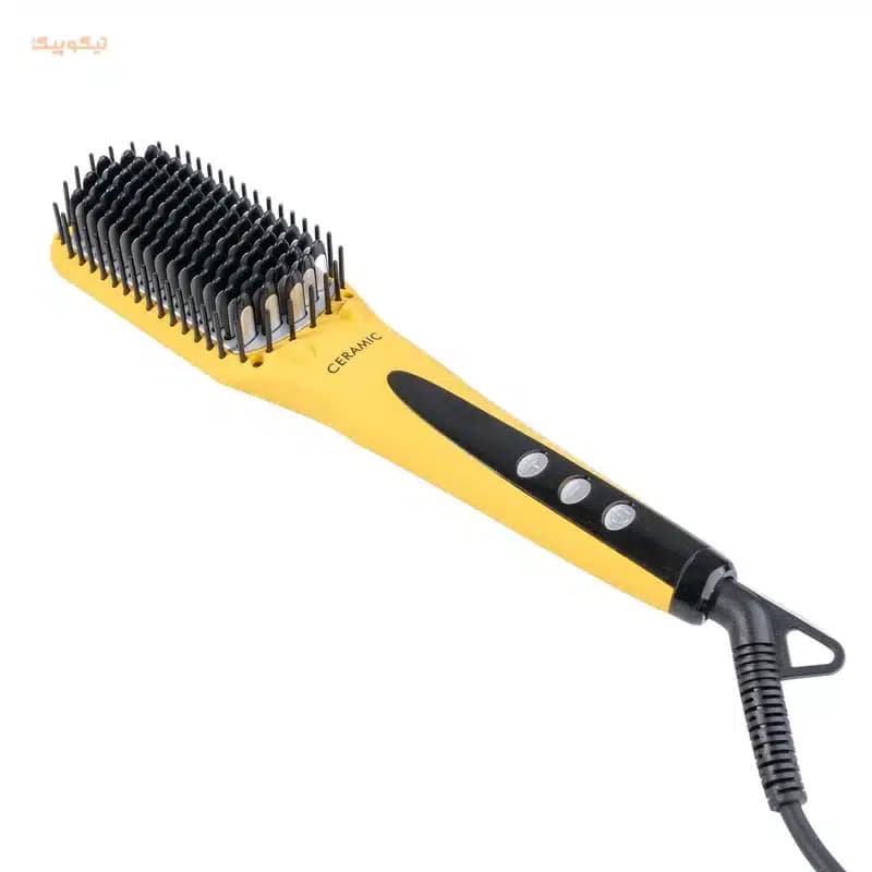اتو مو انزو پروفیشینال مدل EN-3955W به همراه برس حرارتی و فرکننده مو — تصویر ۶