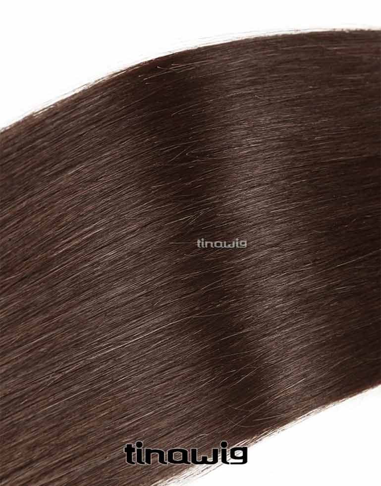 موی طبیعی سردوخت 50COLOR-6 قد 50 سانت مدل پروسس رنگ قهوه ای — تصویر ۶