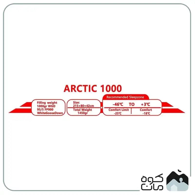 کیسه خواب کله گاوی مدل PEKYNEW Arctic 1000 — تصویر ۲