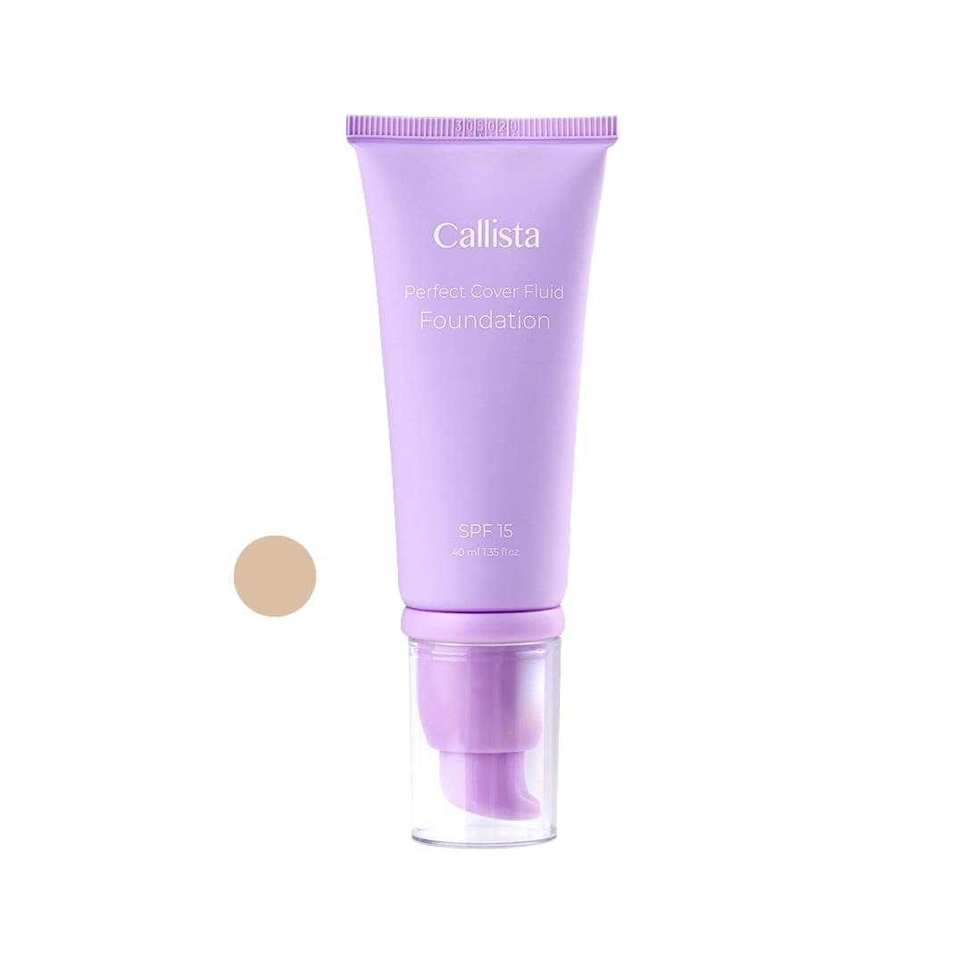 کرم پودر فلوئیدی پرفکت کاور کالیستا شماره F02 حجم 40 میل Perfect Cover — تصویر ۳