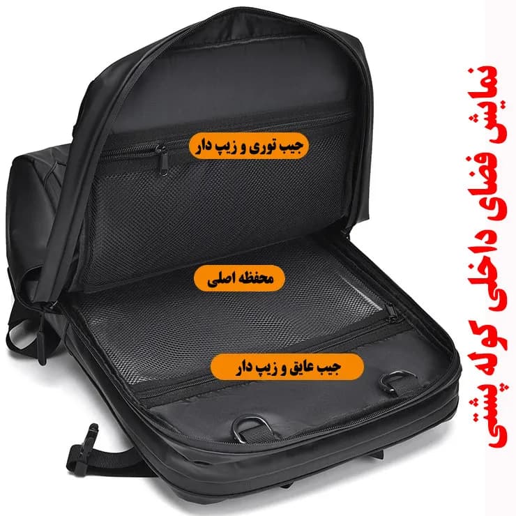 کوله پشتی لپ تاپ مدل 102 مناسب برای لپ تاپ سایز 15.6 اینچی — تصویر ۶