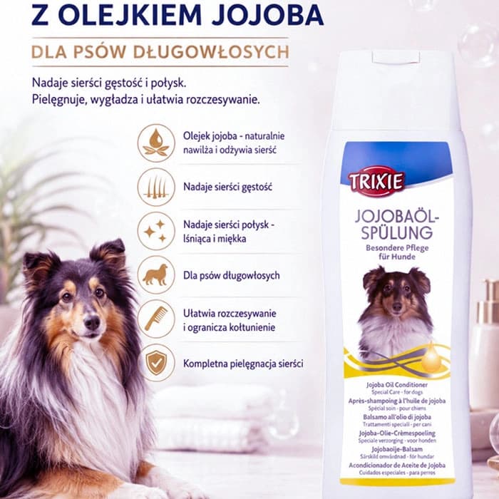 نرم کننده تریکسی سگ حاوی روغن جوجوبا وزن 250 میلی لیتر Trixie Jojoba — تصویر ۵