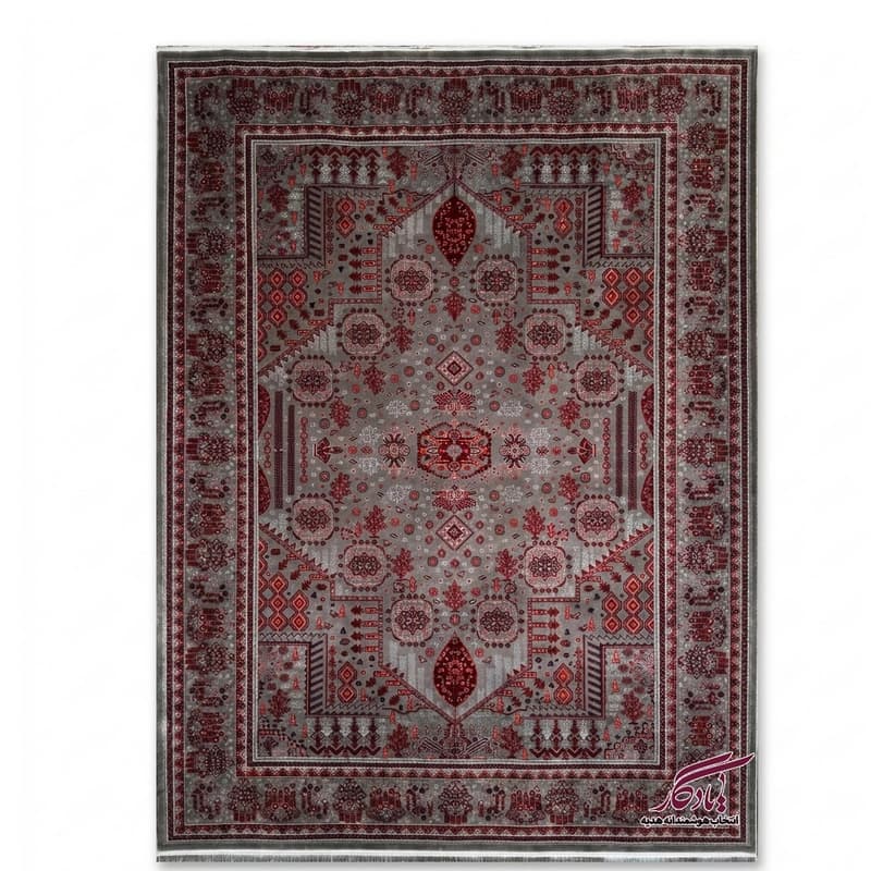 فرش طرح درختی دودی لاکی مسی ۱۲۰۰ شانه گل برجسته (کلکسیون آوانگارد)