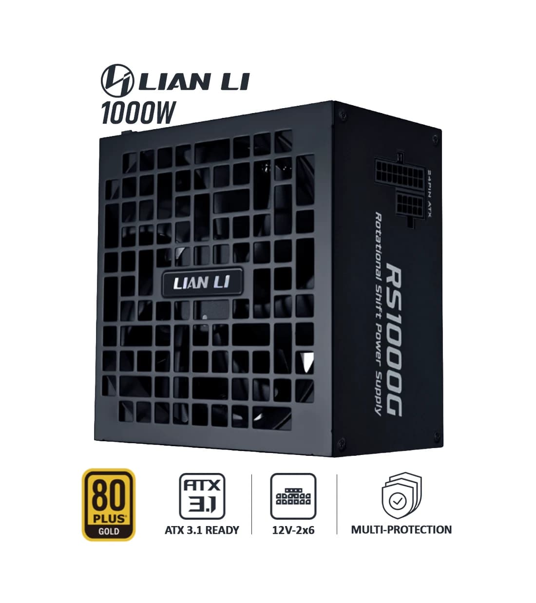 پاور LIANLI PSU RS GOLD 1000 BLACK — تصویر ۴