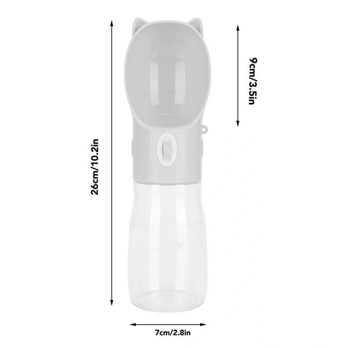 ظرف آب همراه سگ و گربه مدل قمقمه ای سر گربه ظرفیت 380 میلی لیتر Pet Water Cup — تصویر ۷