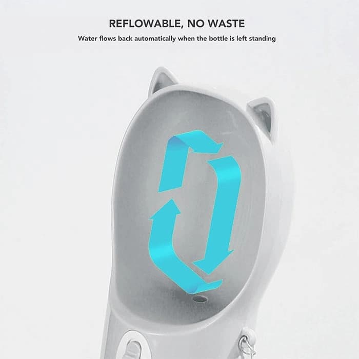 ظرف آب همراه سگ و گربه مدل قمقمه ای سر گربه ظرفیت 380 میلی لیتر Pet Water Cup — تصویر ۴