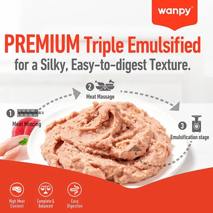 کنسرو سگ ونپی طعم مرغ و ماهی سالمون مدل پته ای وزن 400 گرم Wanpy Dog Chicken & Salmon — تصویر ۴