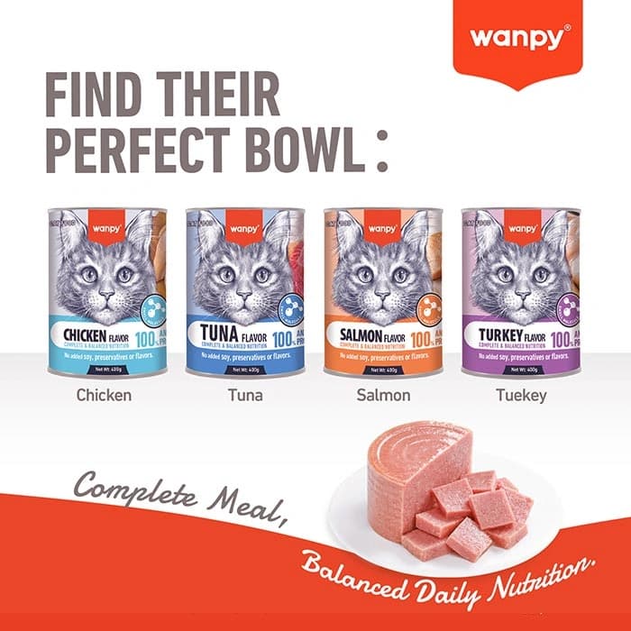 کنسرو گربه ونپی طعم ماهی تن مدل پته ای وزن 400 گرم Wanpy Cat Tuna — تصویر ۷