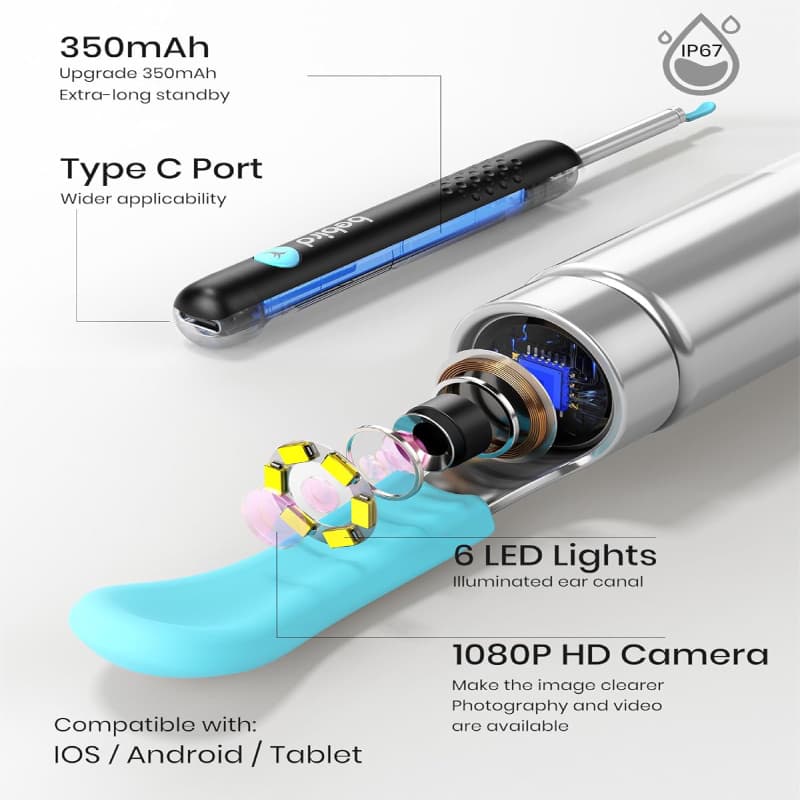 گوش پاک کن هوشمند شیائومی مدل Bebird Ear Wax Removal Tool R1 — تصویر ۳