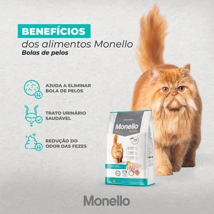 غذای خشک گربه بالغ مونلو طعم مرغ و ماهی مدل هیربال وزن 10 کیلوگرم Hairball monello — تصویر ۸