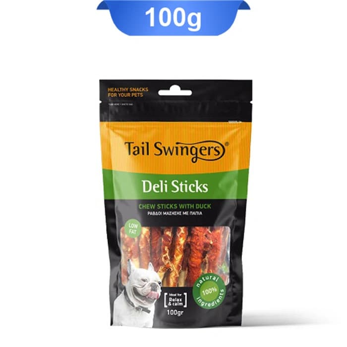 تشویقی سگ تیل سوینگرز دورپیچ اردک وزن 100 گرم Tail Swingers
