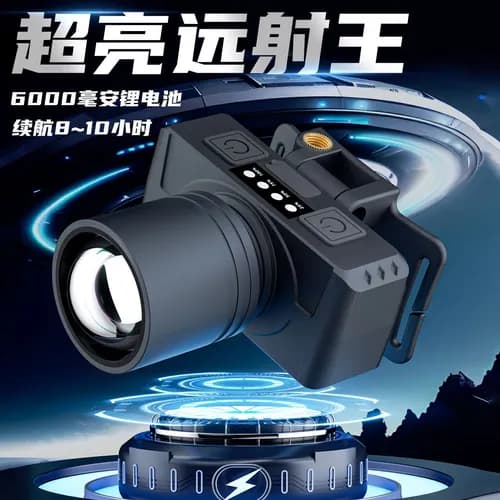 چراغ پیشانی تلسکوپی شارژی N-Light مدل XJ-608 | هدلایت زومدار LED — تصویر ۹