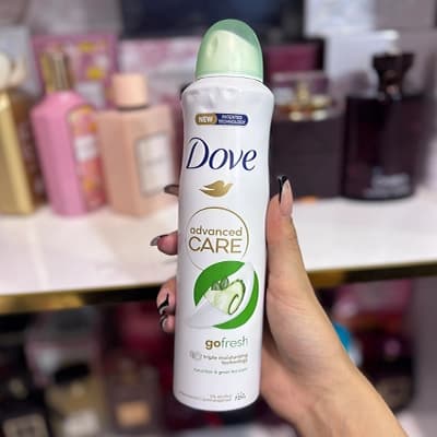 اسپری ضد تعریق زنانه داو مدل Go Fresh Cucumber & Green Tea خیار و چای سبز اصل 72 ساعته