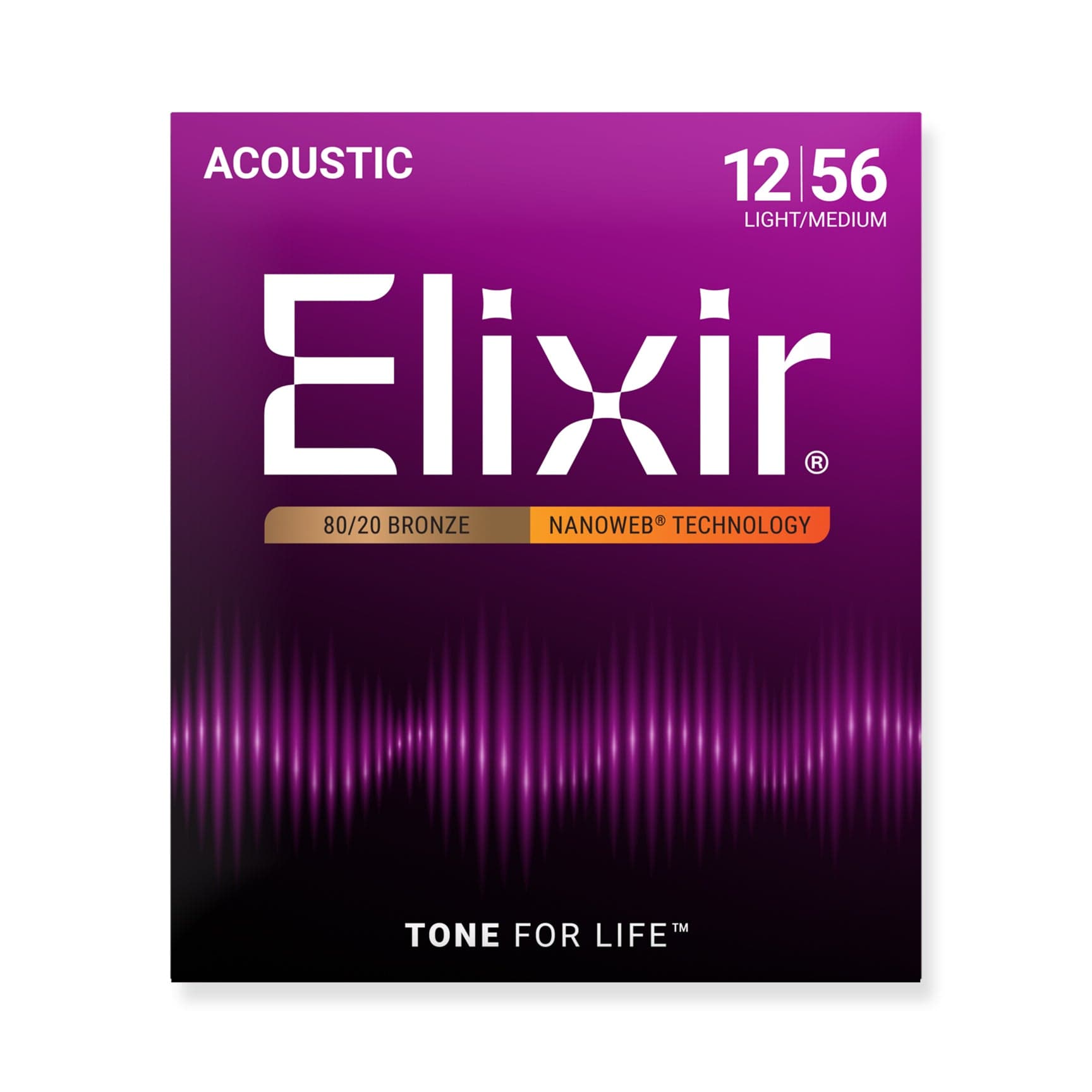 سیم گیتار آکوستیک Elixir Nanoweb 80/20 Bronze 12 56 — تصویر ۴