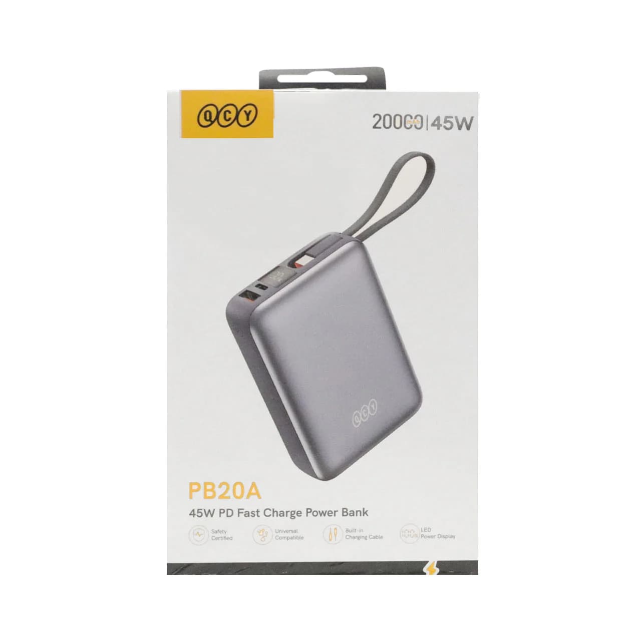 پاوربانک PD و فست شارژ QCY 45W 20000mAh مدل PB20A — تصویر ۷