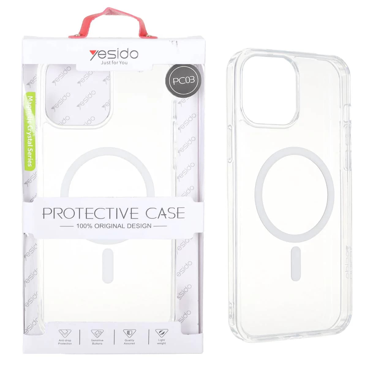 قاب اورجینال Yesido PC03 شفاف MagSafe مدل Apple iPhone 13 Pro Max (پک دار) — تصویر ۲