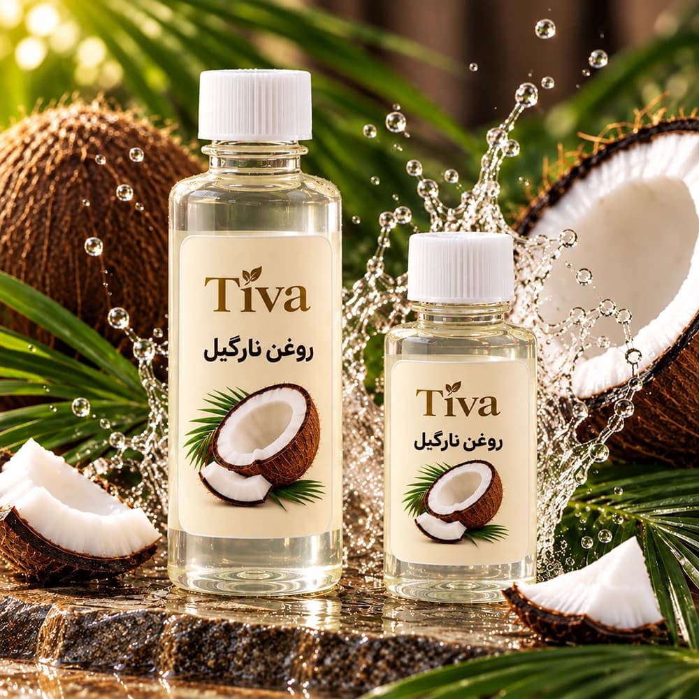روغن نارگیل پرس سرد تیوا Tiva برای پوست و مو 30 و 60 میلی لیتر — تصویر ۶