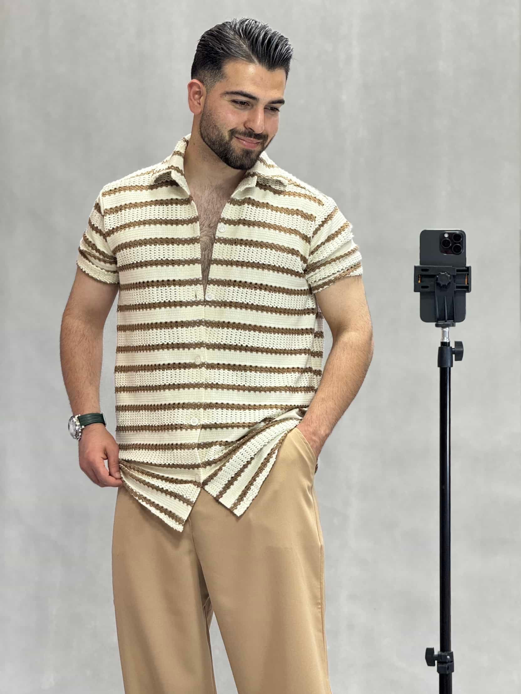 پیراهن کنف ترک آستین کوتاه-0076 — تصویر ۵