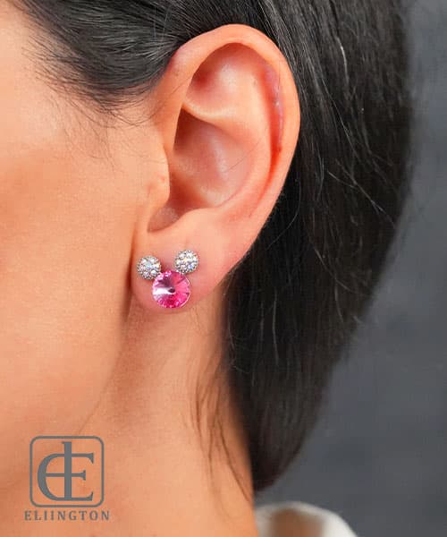 گوشواره استیل mickey کد 2180 — تصویر ۲