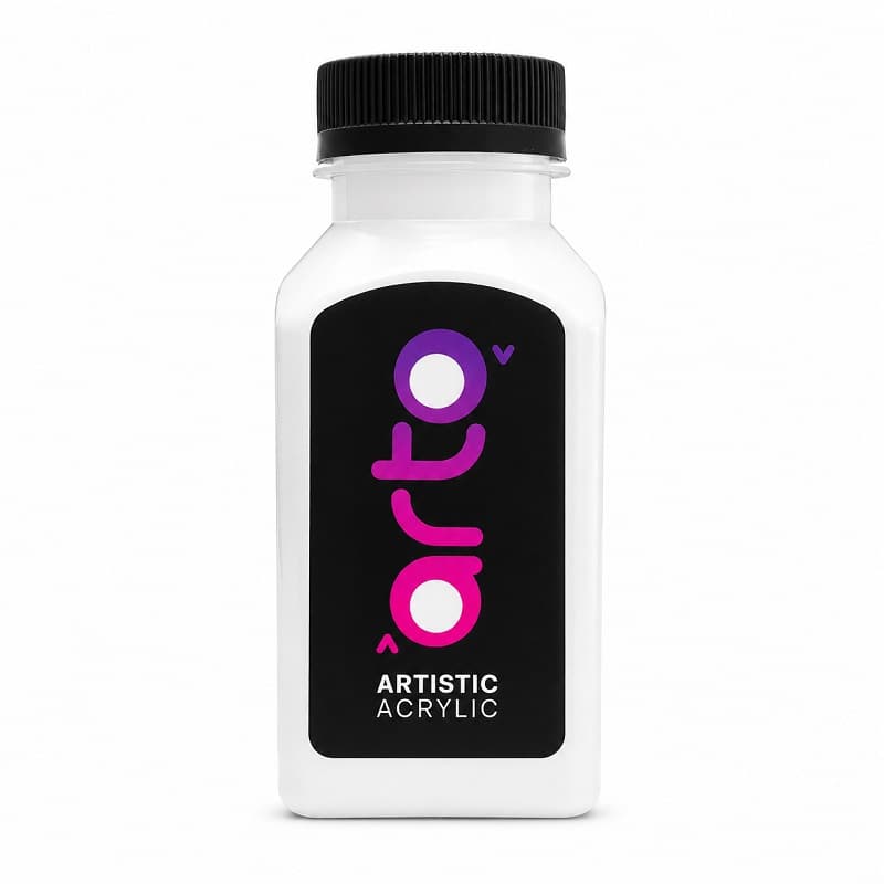 رنگ اکریلیک هنری سفید ساده اصلی برند آرتو کد AR-C10 حجم 300 میل