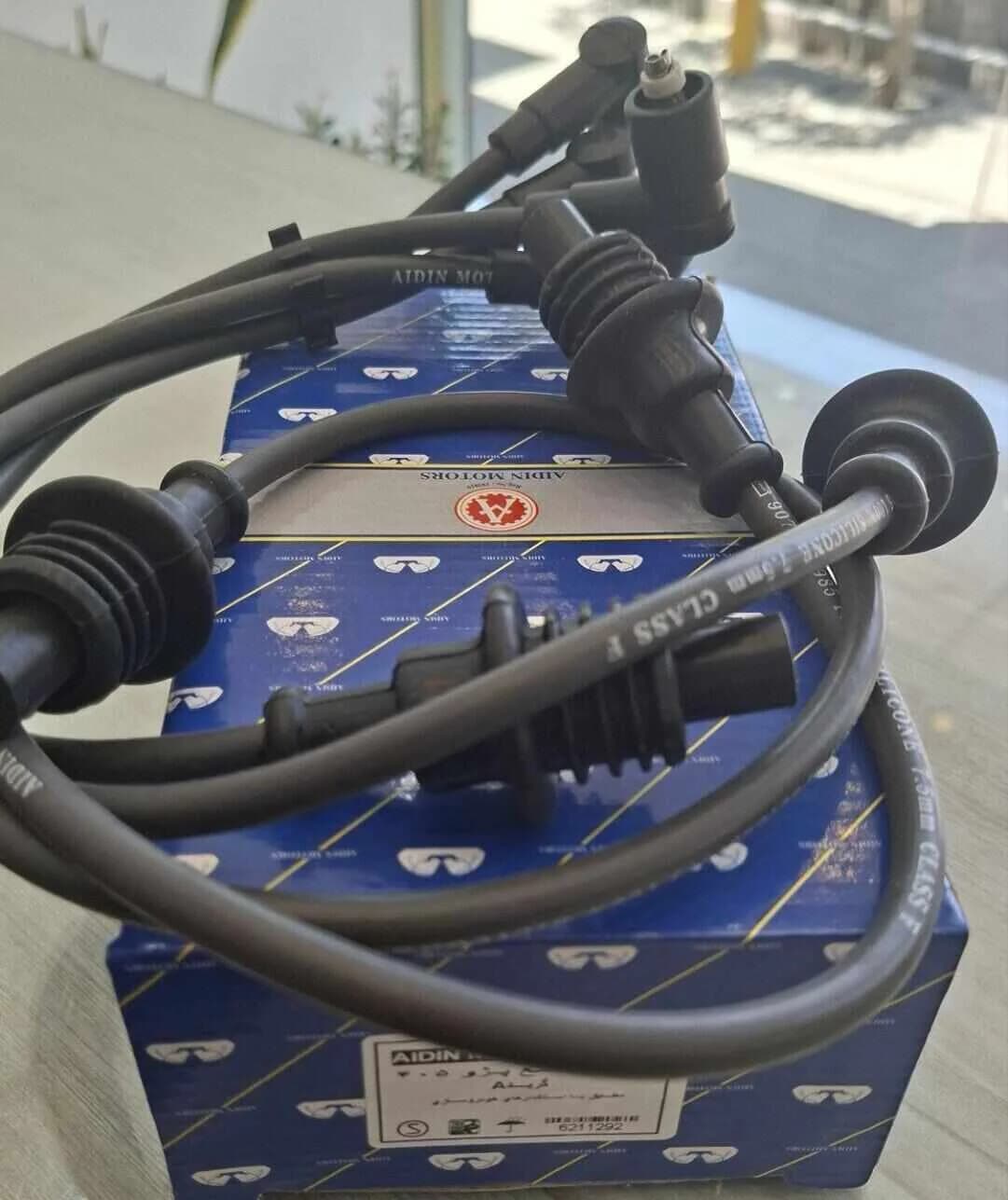 وایر شمع پژو 405، پارس و سمند (موتور XU7) برند آیدین موتور (AIDIN MOTOR) | تمام سیلیکونی + رفع کامل خامسوزی — تصویر ۶