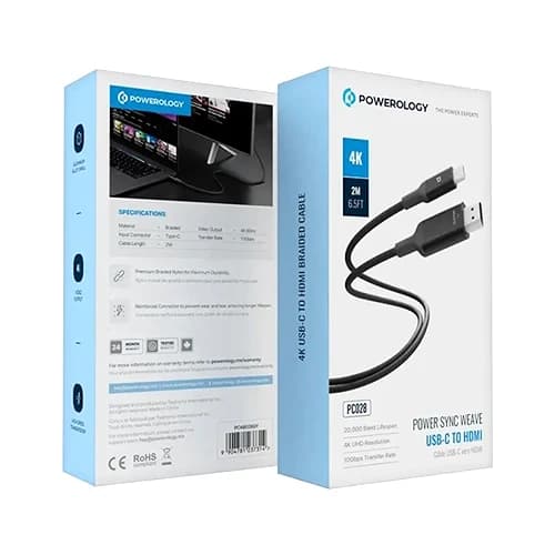 کابل HDMI پاورولوژی تایپسی POWEROLOGY PC028 طول 2 متر — تصویر ۲
