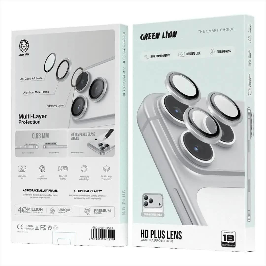 محافظ لنز آیفون 18 پرو / پرو مکس گرین مدل HD PLUS — تصویر ۲