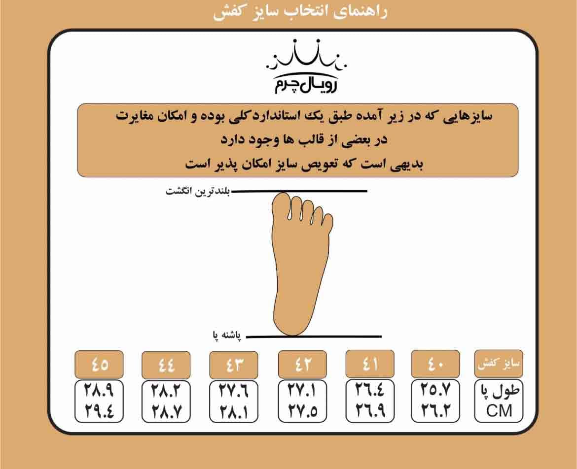 کفش اسپرت مردانه رویال چرم کد MB533 — تصویر ۷