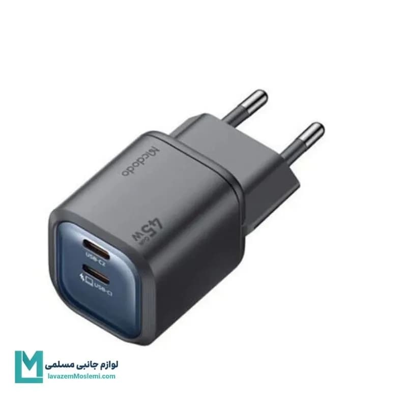 شارژر دیواری ۴۵ وات دو پورت مک دودو مدل CH-1000 کد TH1014 | لوازم جانبی مسلمی — تصویر ۳