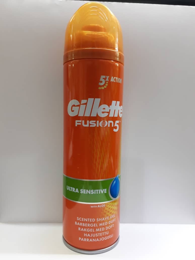 ژل اصلاح ژیلت Sensitive Fusion 5 فیوژن سنستیو(اصل) 200ml — تصویر ۲