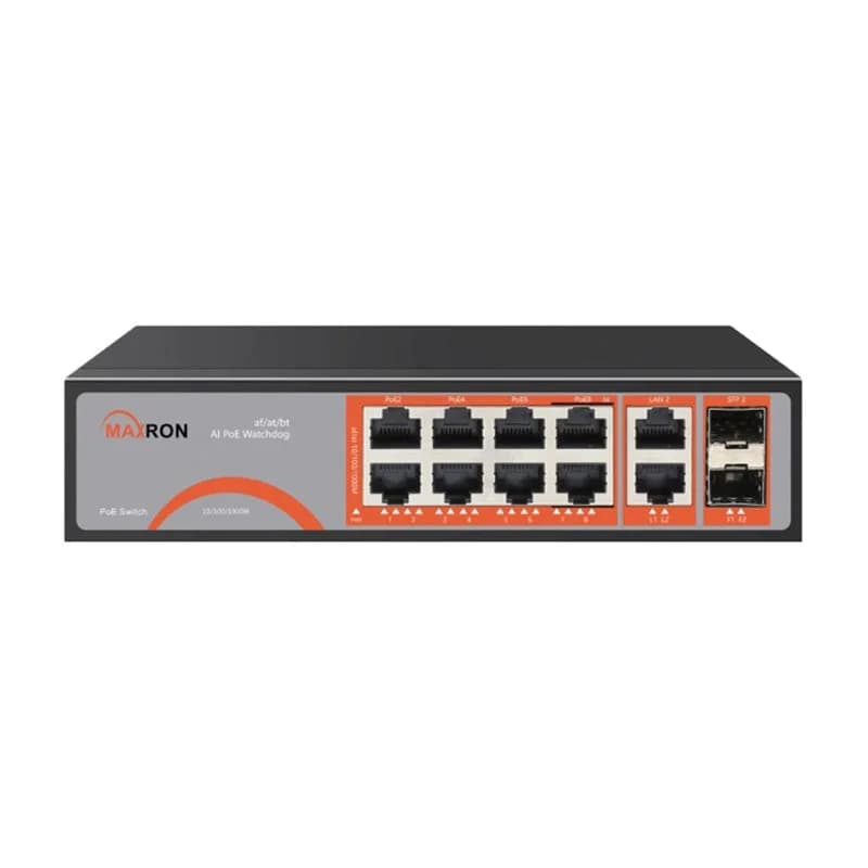 سوئیچ شبکه POE (8 پورت گیگ و 2 پورت گیگ) MSW-3208GPH-2GL-120I — تصویر ۳
