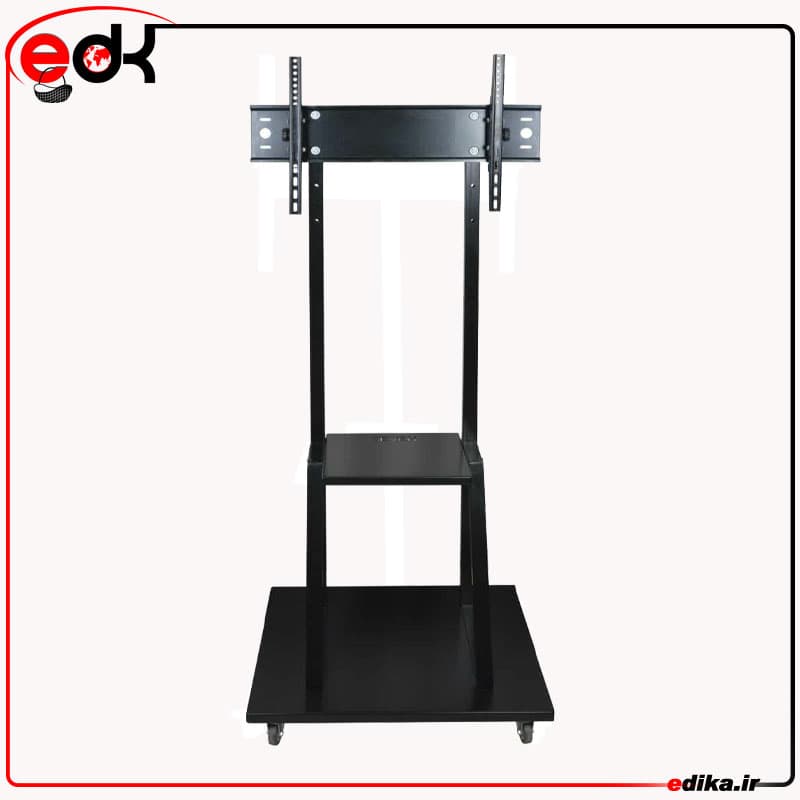 پایه تلویزیون نمایشگاهی فلزی چرخدار قابل جابجایی مدل s160-80 مناسب تا 85 اینچ