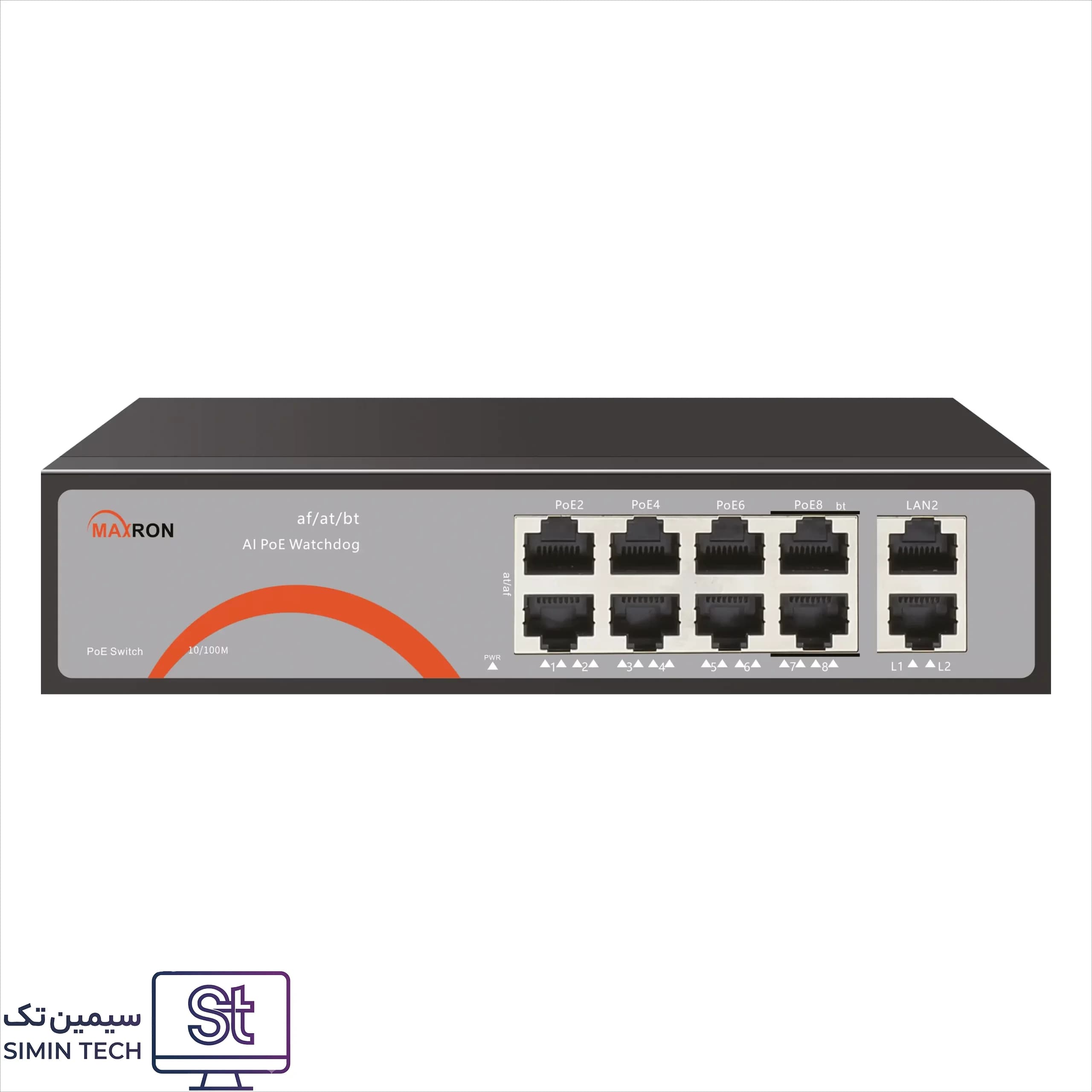 سوئیچ شبکه POE (8 پورت صد و 2 پورت صد) MSW-3008FPB-2FL-120I — تصویر ۴