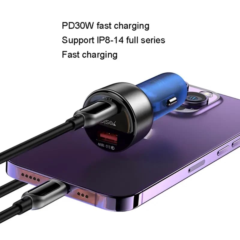 شارژر فندکی یسیدو مدل YESIDO Y52 FAST CHARGER 48W — تصویر ۶